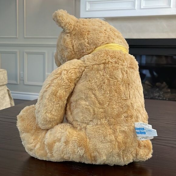 GUND Heads & Tales Blonde Golden Bear w Yellow Bow 11” tall Excellent Condition - Picture 4 of 8